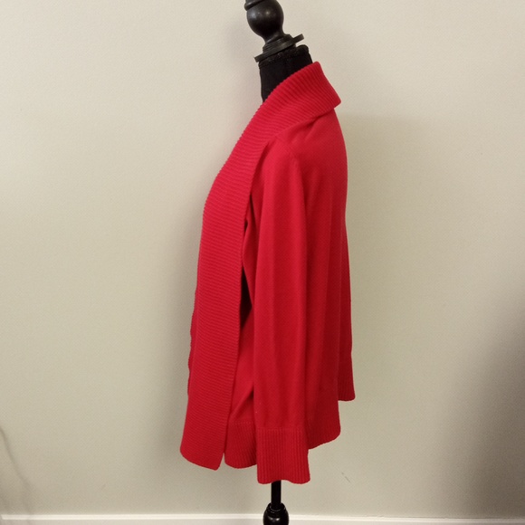 Falls Creek Women's Red Cardigan Sweater XL - Picture 4 of 6
